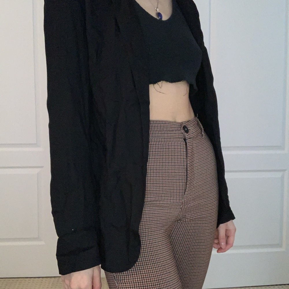 Black Open Blazer